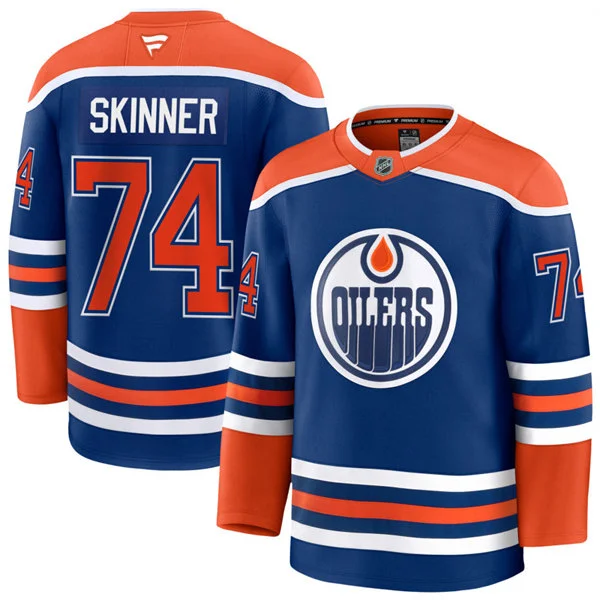 Men's Edmonton Oilers #74 Stuart Skinner Fanatics Royal Alternate Jersey